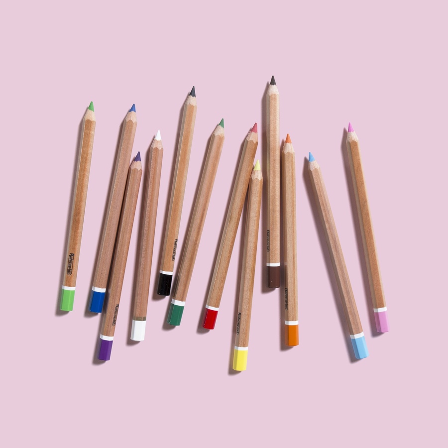 Super Jumbo Colour Pencil - with coloured caps