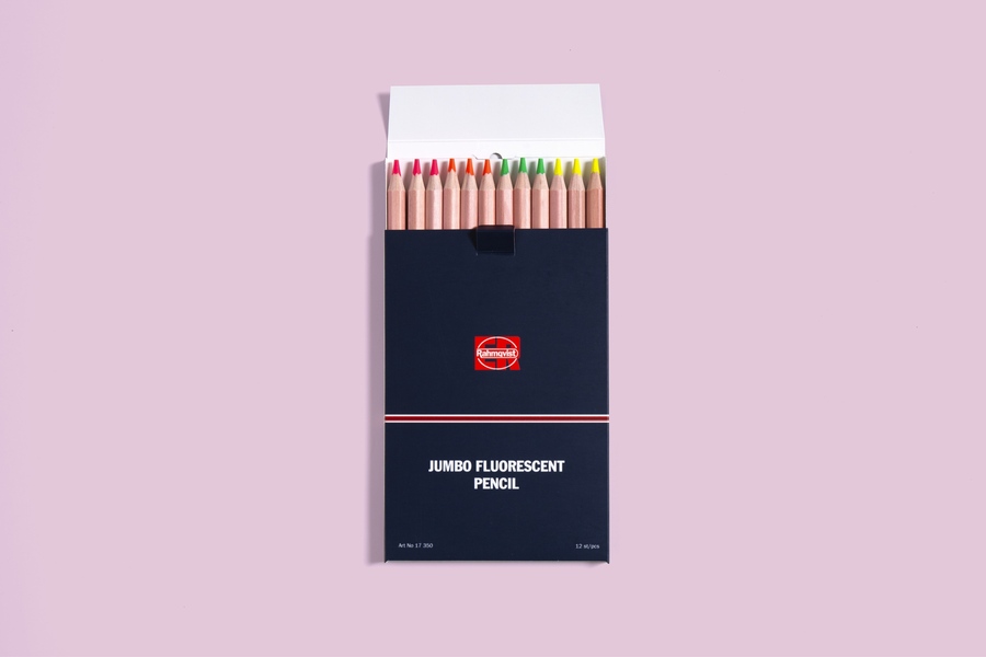Jumbo Fluorescent 'Highlighter Pencils' - Pink / Green