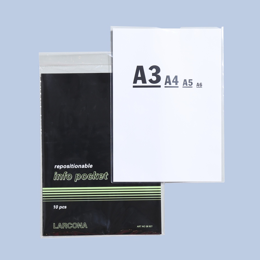 Info Display Pocket - Adhesive - Non permanent